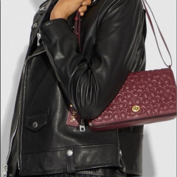 Dinky In Signature Leather in Bordeaux - Picture 2 of 4